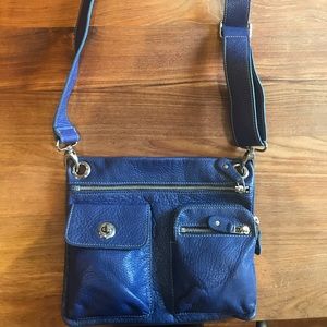 Roots village crossbody bag blue